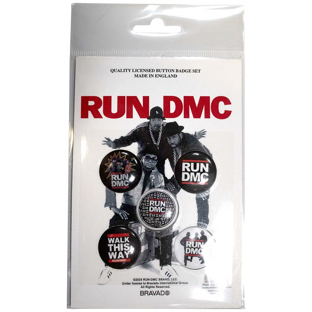 Run DMC - Walk This Way Badge/button - Set van 5 - Multicolours